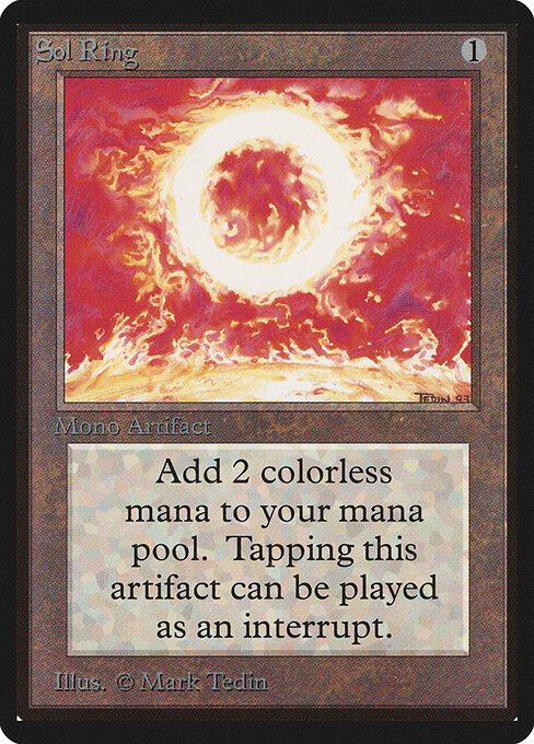 Sol Ring, Limited Edition Beta, illustrated by Mark Tedin.